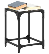 Couchtisch mit Glasplatte Transparent 30x30x40 cm Stahl