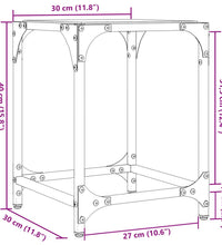 Couchtische mit Glasplatte 2 Stk. Transparent 30x30x40 cm Stahl