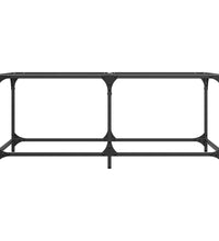 Couchtisch mit Glasplatte Transparent 98,5x50x40 cm Stahl