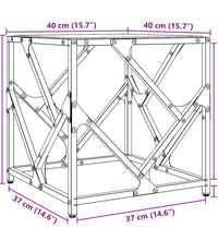 Couchtisch mit Glasplatte Transparent 40x40x41 cm Stahl