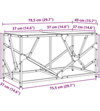 Couchtisch mit Glasplatte Transparent 78,5x40x41 cm Stahl