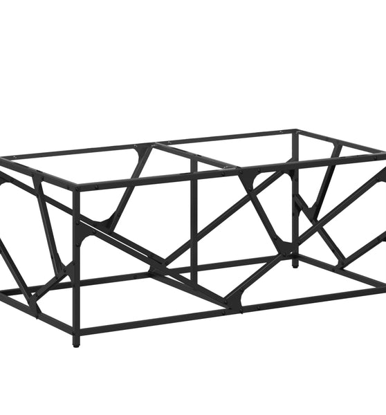 Couchtisch mit Glasplatte Transparent 98,5x50x41 cm Stahl