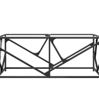 Couchtisch mit Glasplatte Transparent 98,5x50x41 cm Stahl