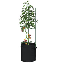 Tomatenkäfige mit Pflanzsäcken 4 Stk. 116 cm Stahl und PP