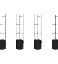 Tomatenkäfige mit Pflanzsäcken 4 Stk. 154 cm Stahl und PP