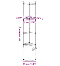 Tomatenkäfige mit Pflanzsäcken 6 Stk. 154 cm Stahl und PP