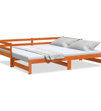 Tagesbett Ausziehbar Wachsbraun 90x200 cm Massivholz Kiefer