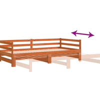 Tagesbett Ausziehbar ohne Matratzen 90x190 cm Massivholz
