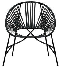 Gartenstuhl in Ei-Form Schwarz Poly Rattan