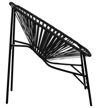 Gartenstuhl in Ei-Form Schwarz Poly Rattan