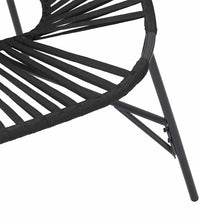 Gartenstuhl in Ei-Form Schwarz Poly Rattan
