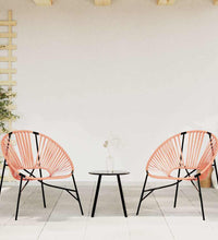 Gartenstuhl in Ei-Form Schwarz und Orange Poly Rattan