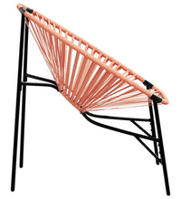 Gartenstuhl in Ei-Form Schwarz und Orange Poly Rattan