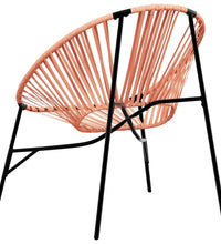 Gartenstuhl in Ei-Form Schwarz und Orange Poly Rattan