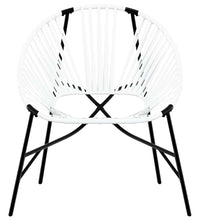 Gartenstuhl-Set 3-tlg. Schwarz und Weiß Poly Rattan