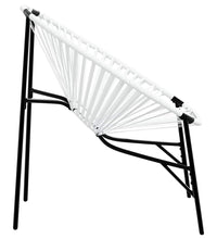 Gartenstuhl-Set 3-tlg. Schwarz und Weiß Poly Rattan