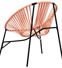 Gartenstuhl-Set 3-tlg. Schwarz und Orange Poly Rattan