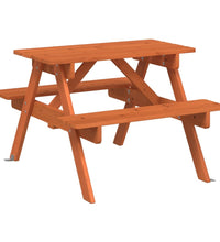 Picknicktisch für 4 Kinder mit Sonnenschirm Massivholz Tanne
