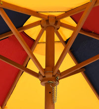 Sonnenschirm für Kinder mit Holzmast Ø120x140 cm