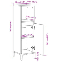 Badschrank Sonoma-Eiche 30x30x100 cm Holzwerkstoff