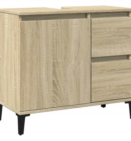 Badschrank Sonoma-Eiche 65x33x60 cm Holzwerkstoff