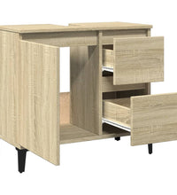 Badschrank Sonoma-Eiche 65x33x60 cm Holzwerkstoff