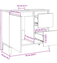 Badschrank Sonoma-Eiche 65x33x60 cm Holzwerkstoff