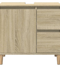 Badschrank Sonoma-Eiche 65x33x60 cm Holzwerkstoff