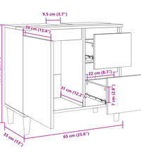 Badschrank Sonoma-Eiche 65x33x60 cm Holzwerkstoff