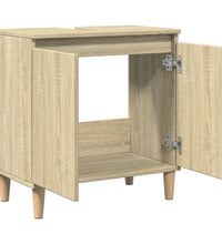 Waschbeckenunterschrank Sonoma-Eiche 58x33x60 cm Holzwerkstoff