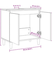 Waschbeckenunterschrank Sonoma-Eiche 58x33x60 cm Holzwerkstoff