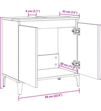 Waschbeckenunterschrank Sonoma-Eiche 58x33x60 cm Holzwerkstoff