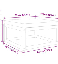 Gartenhocker mit Kissen 65x65x29 cm Massivholz Akazie