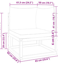 Garten-Ecksofa mit Kissen Massivholz Akazie