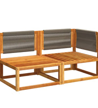 Gartensofa mit Kissen 2-Sitzer Massivholz Akazie