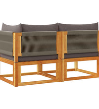 Gartensofa mit Kissen 2-Sitzer Massivholz Akazie