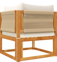 Garten-Ecksofa mit Kissen Massivholz Akazie