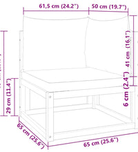 Garten-Ecksofa mit Kissen Massivholz Akazie