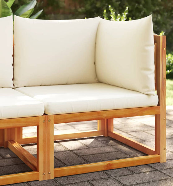 Garten-Ecksofa mit Kissen Massivholz Akazie