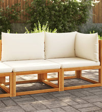 Gartensofa mit Kissen 2-Sitzer Massivholz Akazie