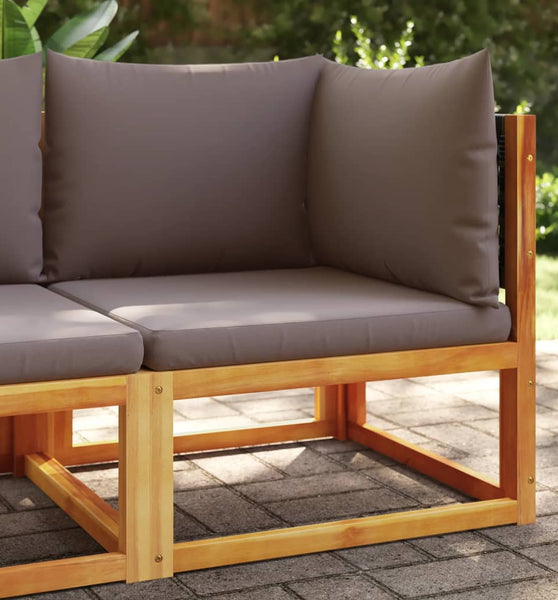 Garten-Ecksofa mit Kissen Massivholz Akazie