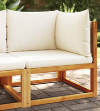 Garten-Ecksofa mit Kissen Massivholz Akazie