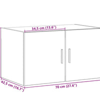 Wandschrank Grau Sonoma 70x42,5x40 cm Holzwerkstoff