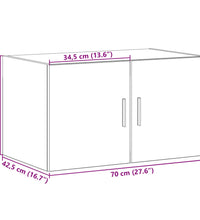 Wandschrank Braun Eichen-Optik 70x42,5x40 cm Holzwerkstoff