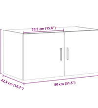 Wandschrank Grau Sonoma 80x42,5x40 cm Holzwerkstoff