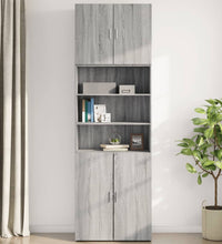 Wandschrank Grau Sonoma 80x42,5x64 cm Holzwerkstoff