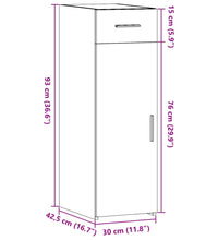 Sideboard Betongrau 30x42,5x93 cm Holzwerkstoff