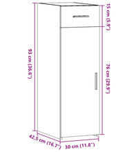Sideboard Grau Sonoma 30x42,5x93 cm Holzwerkstoff