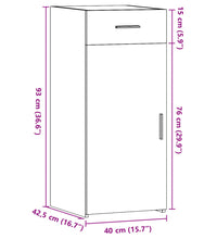 Sideboard Schwarz 40x42,5x93 cm Holzwerkstoff