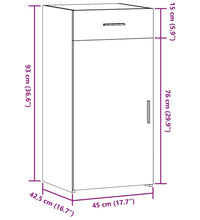 Sideboard Weiß 45x42,5x93 cm Holzwerkstoff